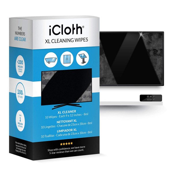 Wholesale Isopropyl Alcohol Wipes - Kill Virus iCloth XL-Large Screen Cleaning Wipes for Your Premium HD Screen (24 Box Per Case) (Total: 240pc)